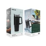 GREEN LIONN VACUUM TRAVEL MUG BLACK - Görsel 2