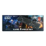 GAME 4 PIECE SET K40 KEYBOARD MOUSEPAD AND HEADPHONE