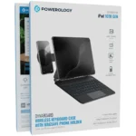 Powerology DynaBoard Wireless Keyboard Case with MagSafe Phone Holder for iPad 10th Gen - Black - Görsel 3