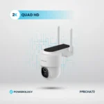 Powerolgoy Built-In Solar Pan & Tilt Outdoor Camera - White - Görsel 4