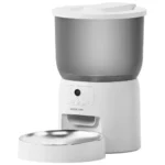 Green Lion Smart Pet Feeder with Stainless Steel Bowl - white