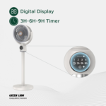 Green Lion Quad Flex Fan - Rechargeable, 8 Inch, 3 Blade - White