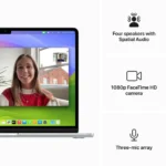 Apple MacBook Air 13-inch : M3 chip with 8-core CPU and 8-core GPU, 8GB, 256GB SSD - Silver - Görsel 3